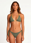 Bikini doble faz Minigua Amarillo & Verde Oliva - Top & Panty